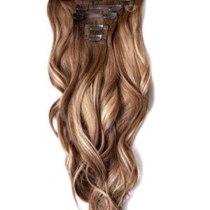 Foxy Locks Brondie Foxy Locks Brondie 16" Silk Clip In Human Hair Extensions new